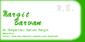 margit barvan business card